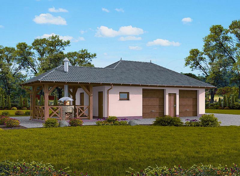 Projekt domu G247 budynek gospodarczy