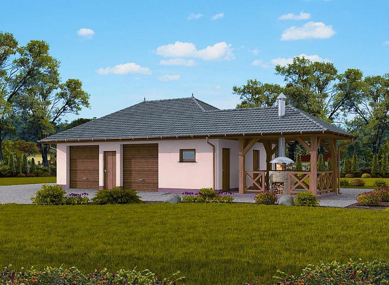 Projekt domu G247 budynek gospodarczy