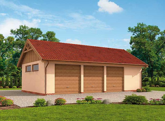 Projekt domu G261 budynek gospodarczy