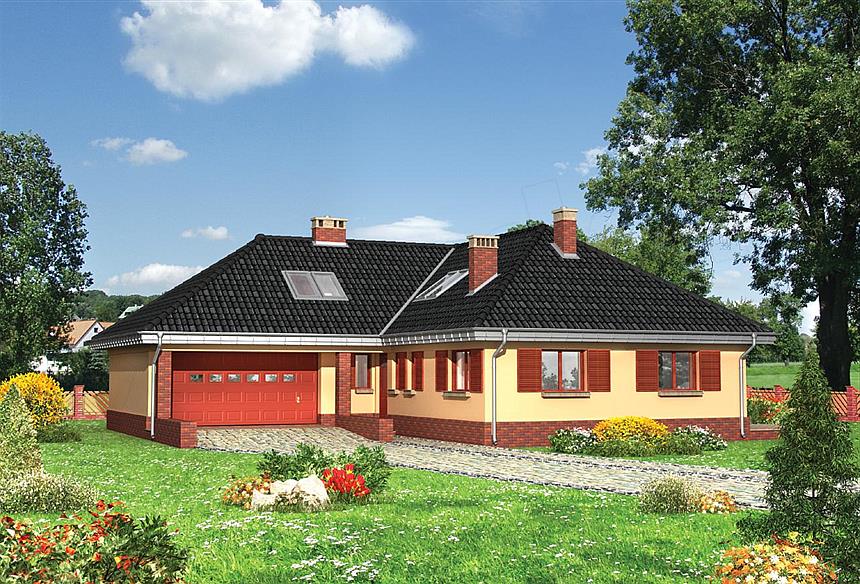 Projekt domu Cetyniec Max - murowana – beton komórkowy