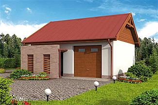 Projekt domu G276 budynek gospodarczy