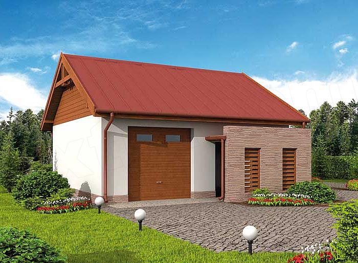 Projekt domu G276 budynek gospodarczy