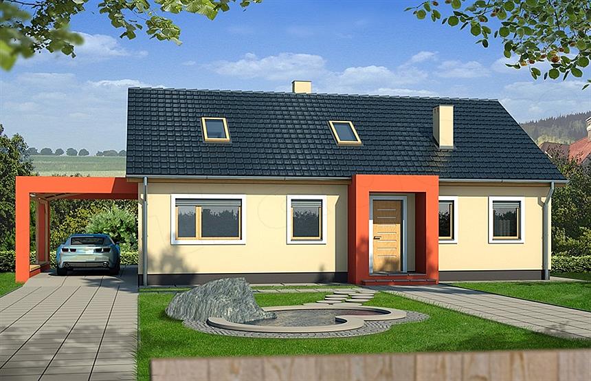 Projekt domu Albert 2A wiata