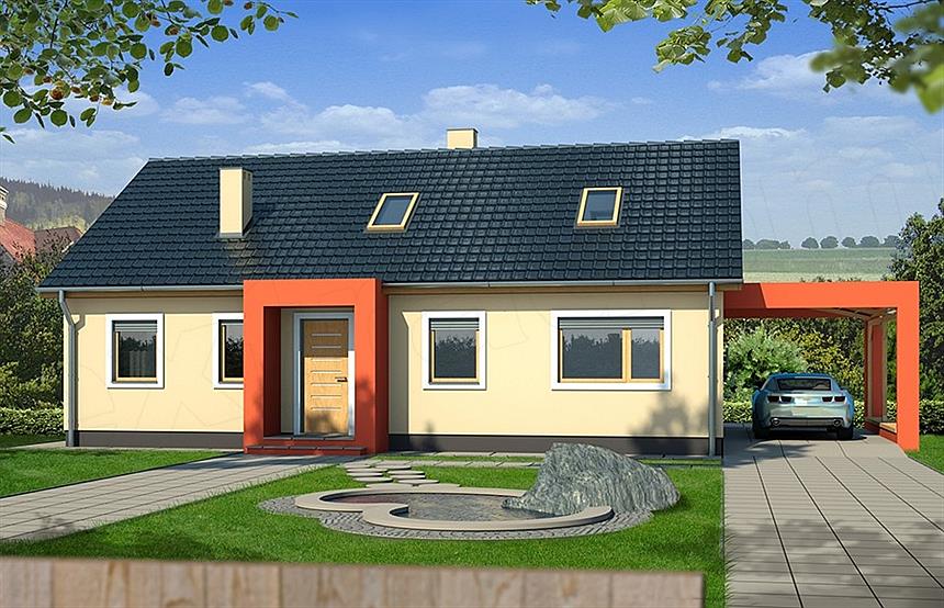 Projekt domu Albert 2A wiata