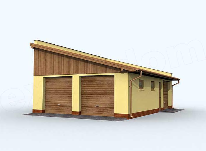 Projekt domu G132 budynek gospodarczy