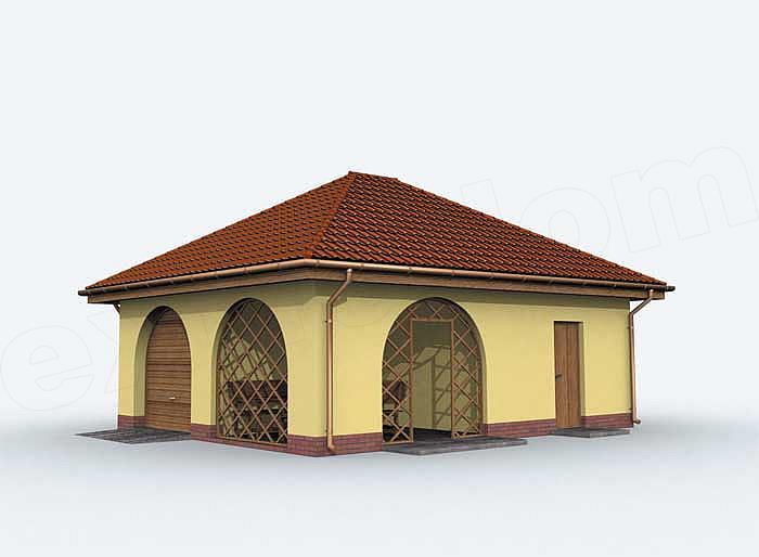 Projekt domu G142 budynek gospodarczy