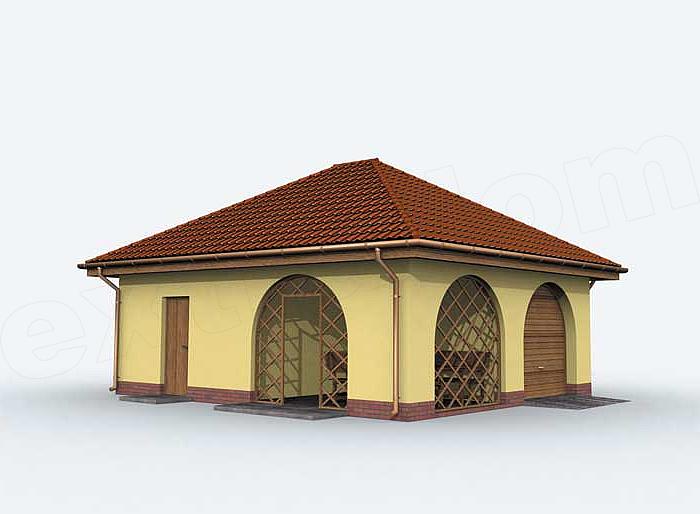 Projekt domu G142 budynek gospodarczy