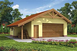 Projekt domu G58 budynek gospodarczy
