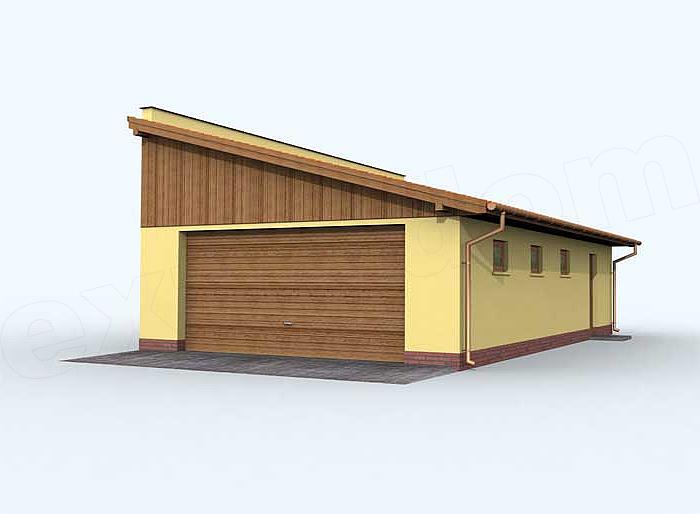 Projekt domu G125 budynek gospodarczy