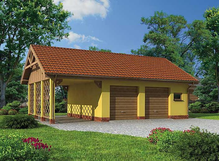 Projekt domu G178 budynek gospodarczy