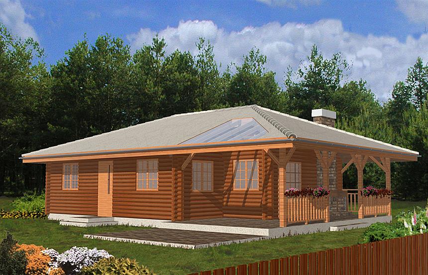 Projekt domu Pogodny drewniany