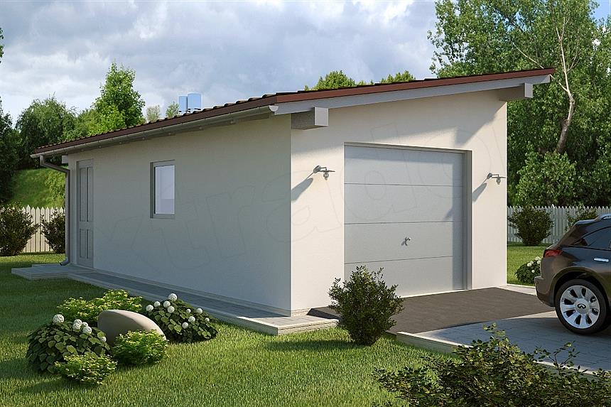 Projekt domu G37 - Budynek garażowo - gospodarczy