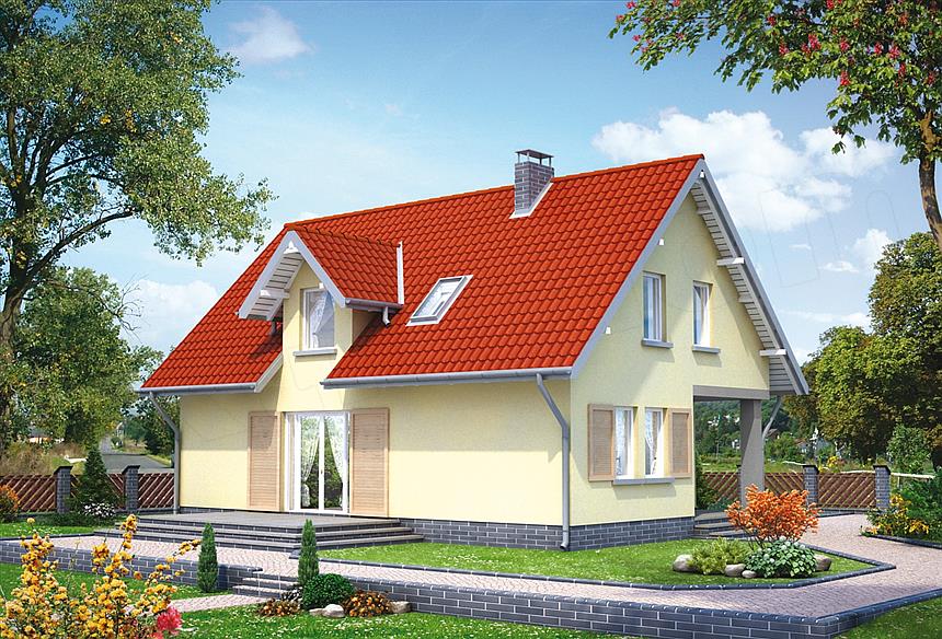 Projekt domu Wacek - murowana – beton komórkowy