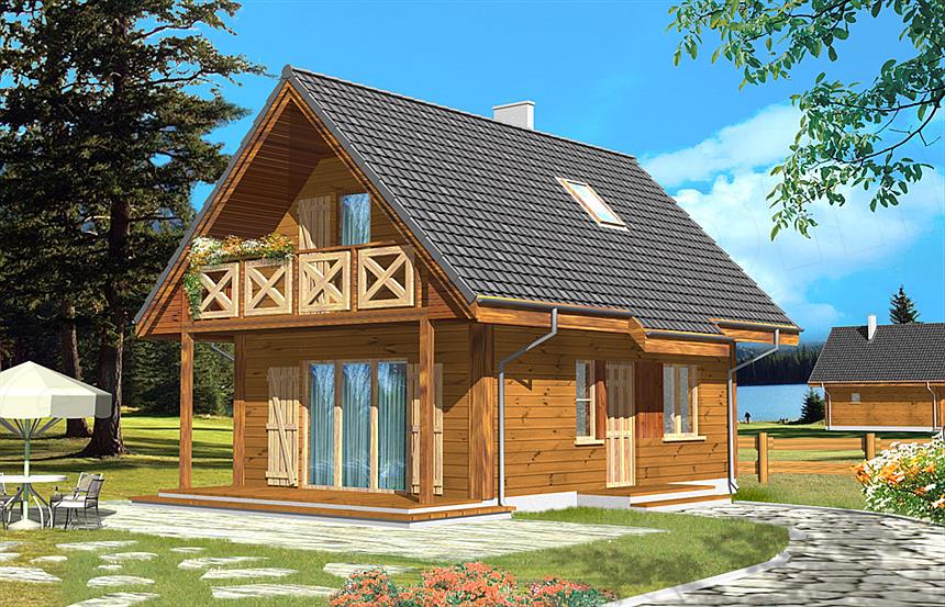 Projekt domu Sosenka drewniana