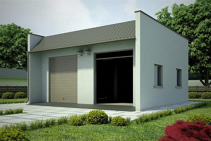 Projekt domu G49 - Budynek garażowy