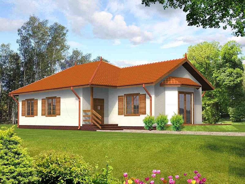 Projekt domu Justyna drewniany
