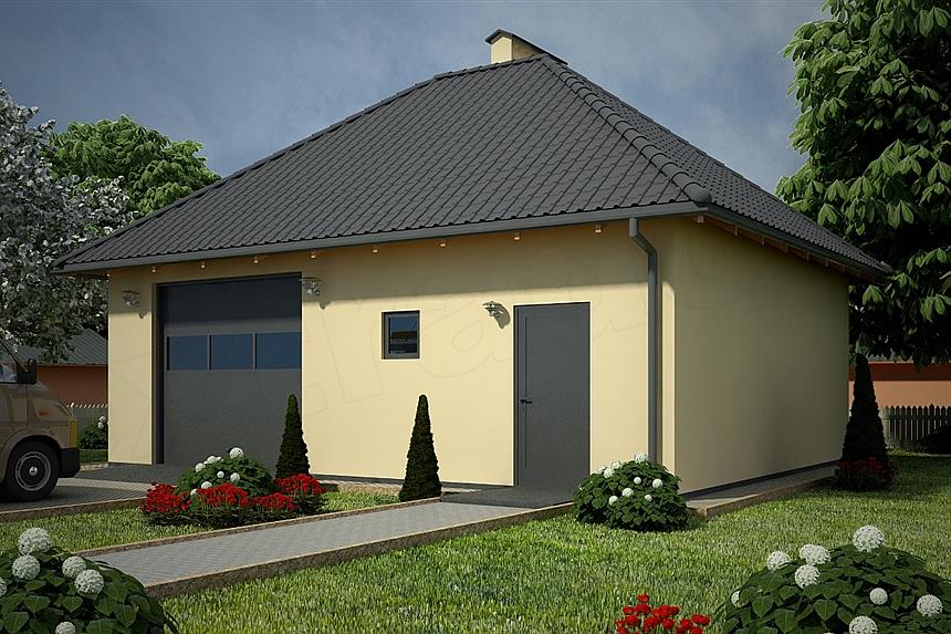 Projekt domu G85 - Budynek garażowo - gospodarczy