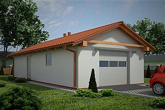 Projekt domu G90 - Budynek garażowo - gospodarczy