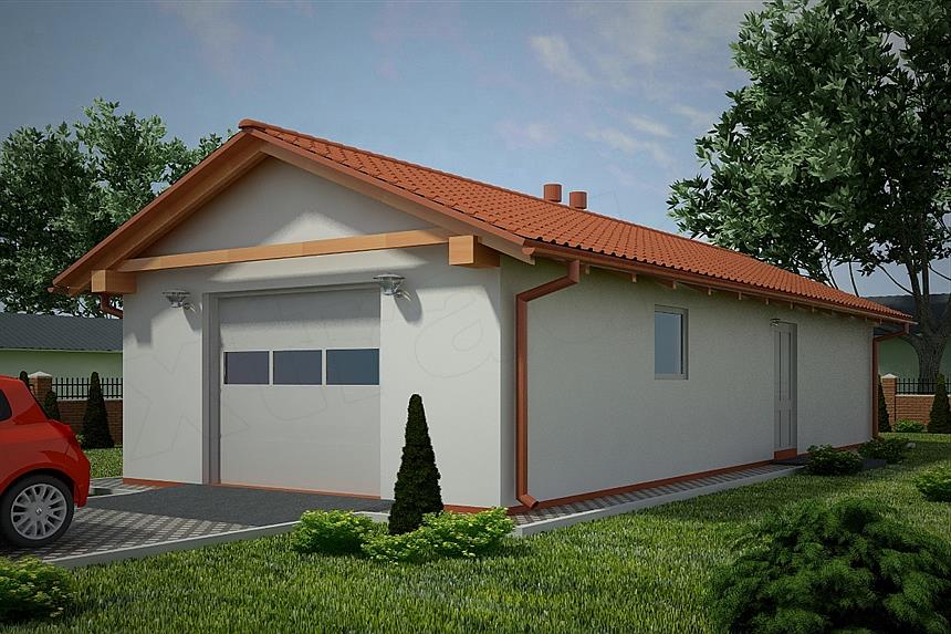 Projekt domu G90 - Budynek garażowo - gospodarczy