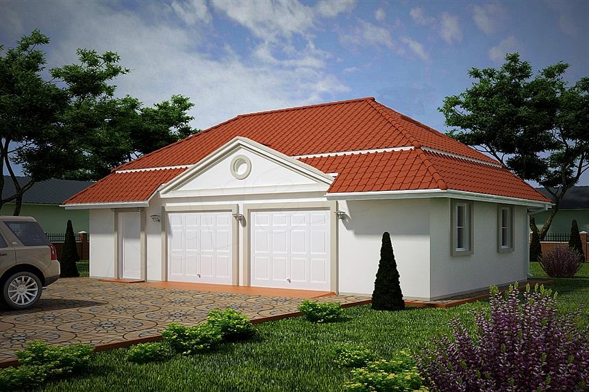 Projekt domu G95 - Budynek garażowo - gospodarczy