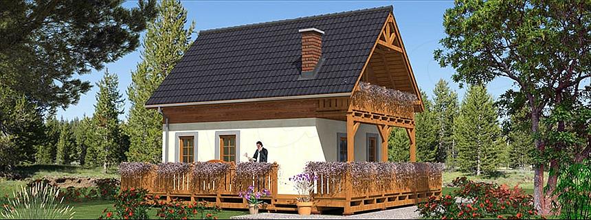 Projekt domu L-95 Dom solna szkieletowy
