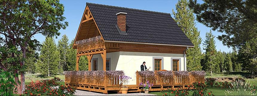 Projekt domu L-95 Dom solna szkieletowy