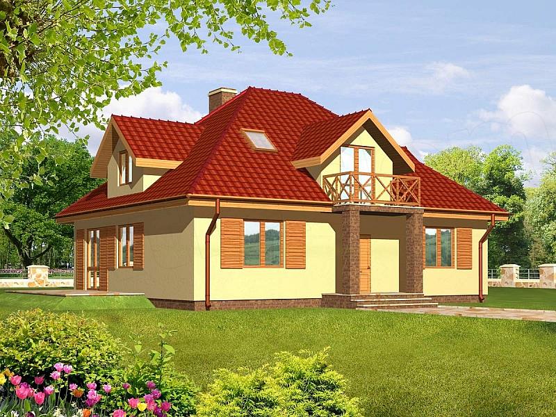 Projekt domu Irena drewniany