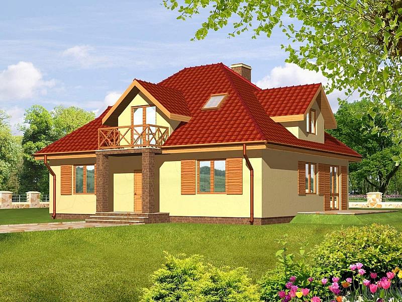 Projekt domu Irena drewniany
