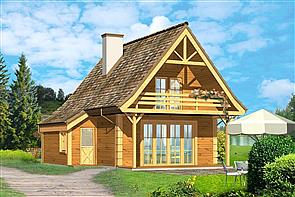 Projekt domu Chatka drewniana