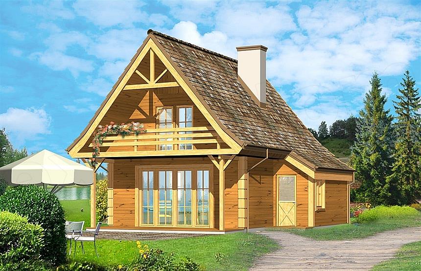 Projekt domu Chatka drewniana