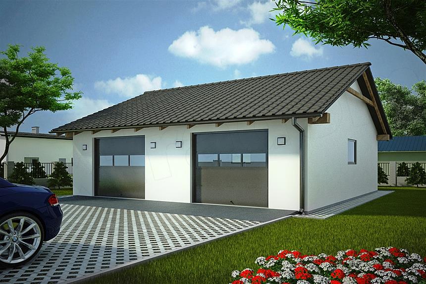 Projekt domu G113 - Budynek garażowy