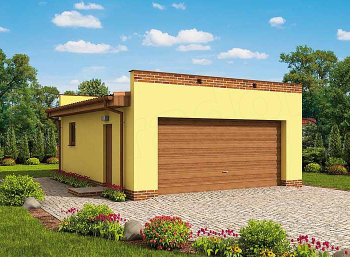 Projekt domu G2a garaż dwustanowiskowy