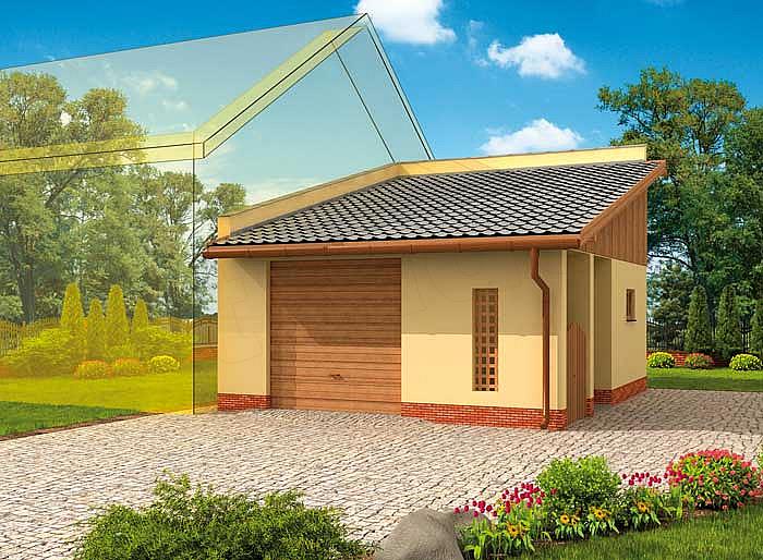 Projekt domu GP9 garaż dostawiany