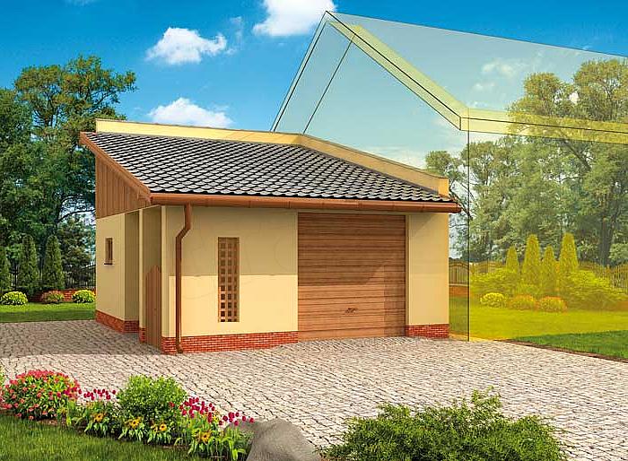 Projekt domu GP9 garaż dostawiany