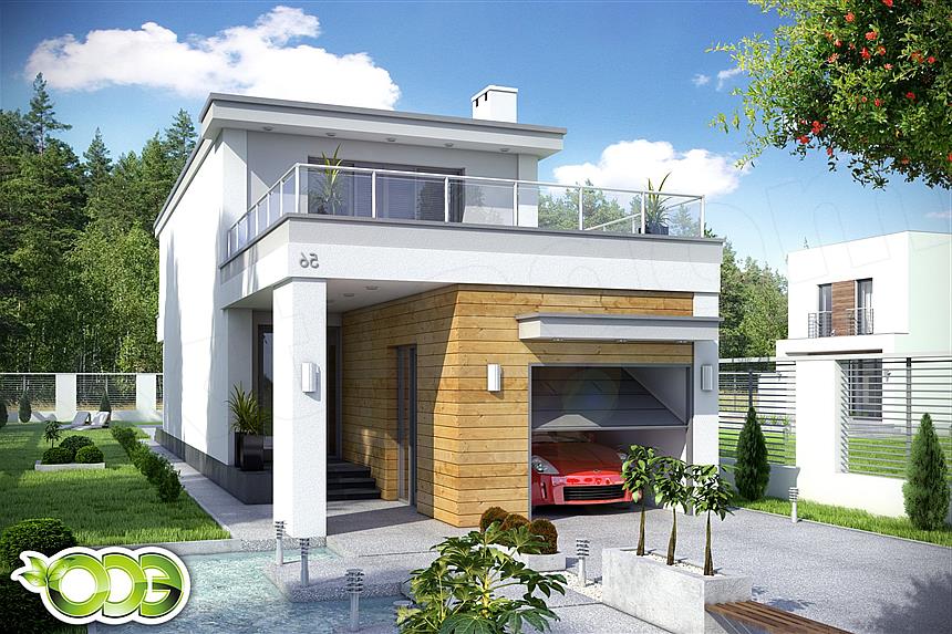 Projekt domu Long z garażem 1-st. [A]