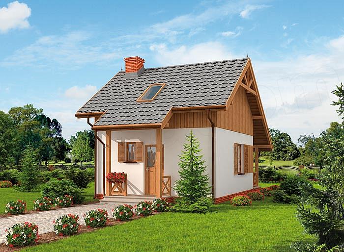 Projekt domu Luizjana dom letniskowy z poddaszem