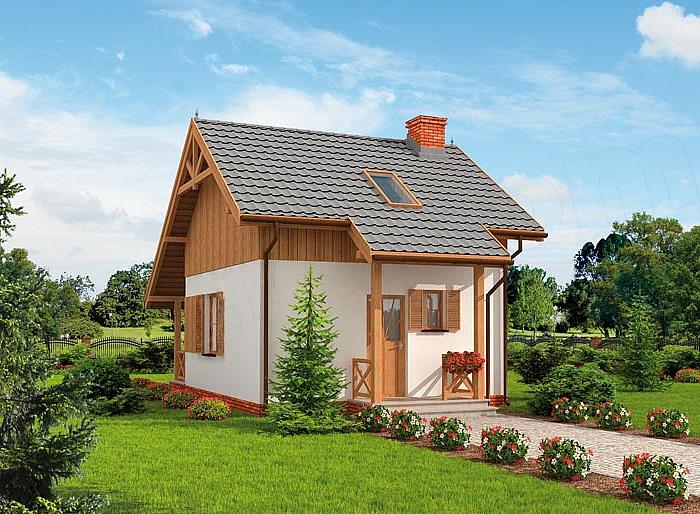 Projekt domu Luizjana dom letniskowy z poddaszem