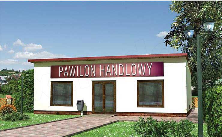 Projekt domu Pawilon handlowy 11 - szkielet stalowy