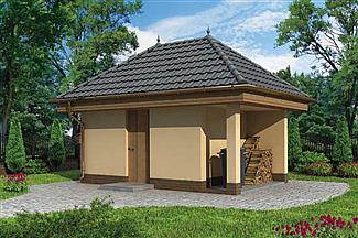 Projekt domu G181 budynek gospodarczy