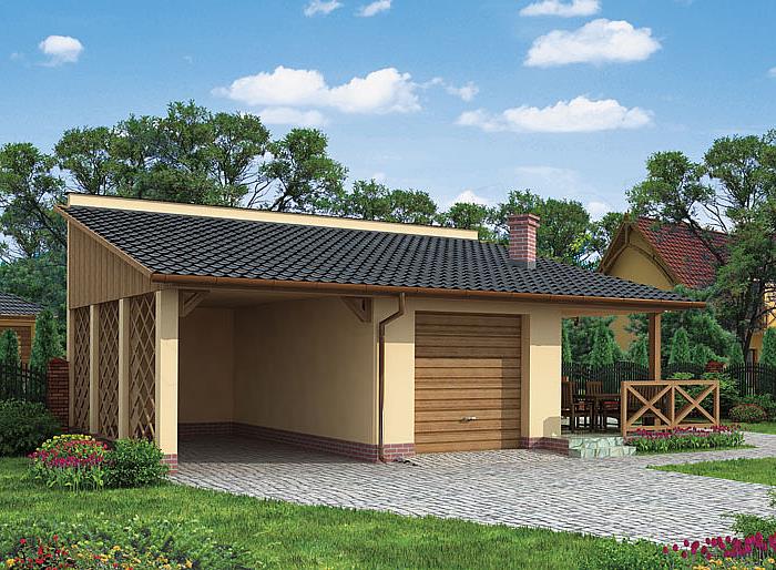 Projekt domu G193 garaż dwustanowiskowy