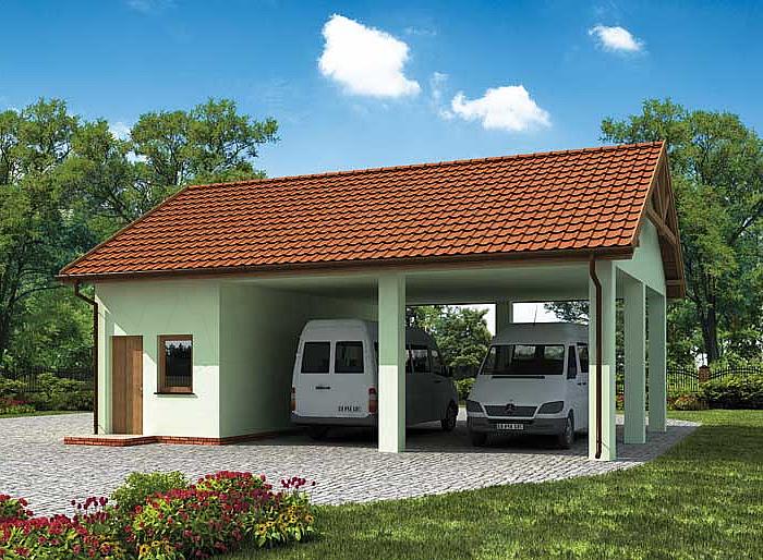 Projekt domu G211 wiata garażowa