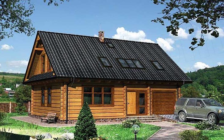 Projekt domu Witalis - bal drewniany