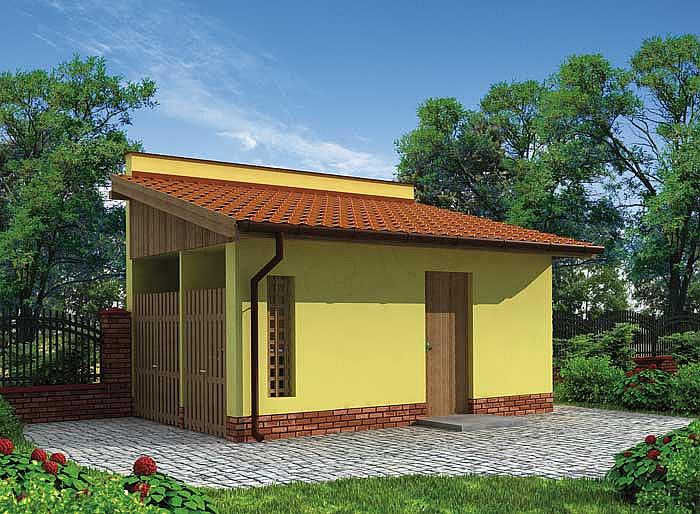 Projekt domu G182 budynek gospodarczy