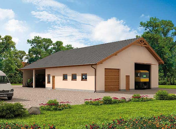 Projekt domu G230 garaż trzystanowiskowy