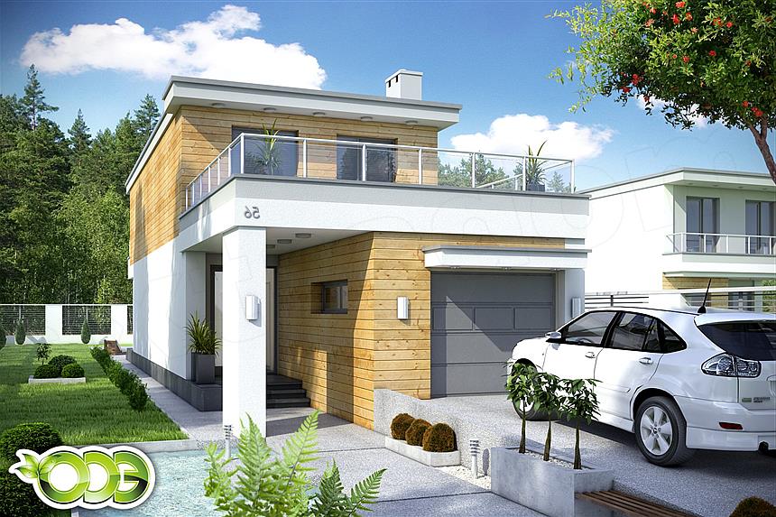 Projekt domu Long II z garażem 1-st. [A]