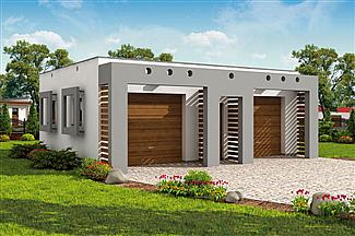 Projekt domu G11a garaż dwustanowiskowy