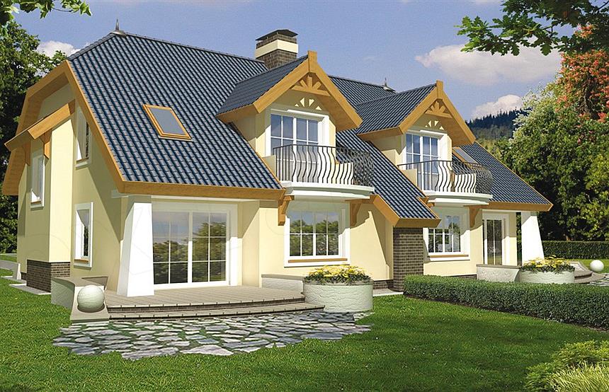 Projekt domu Sławek 2A bliźniak M