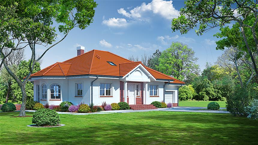Projekt domu Zadębie średnie z garażem
