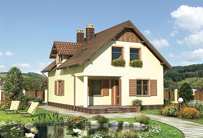 Projekt domu Floks - murowana – ceramika