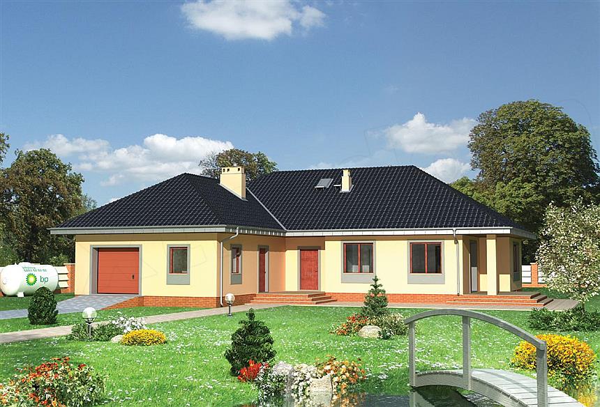 Projekt domu Kajetan - murowana – beton komórkowy
